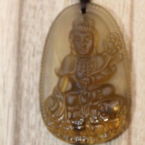 Obsidian Great Guardian Necklace- Ice Species